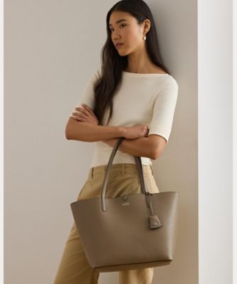 フェイクレザー ラージ リバーシブル トート バッグ