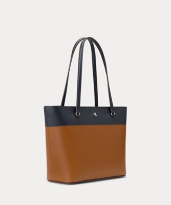 ストライプド レザー ミディアム Karly トート バッグ