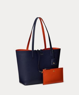 【良品✨】ラルフローレン クラシックス 2WAY トートバッグ レザー 大容量 フェイクレザー ラージ リバーシブル トート バッグ