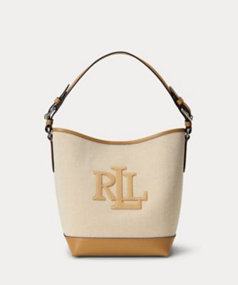 LAUREN RALPH LAUREN (Women)/ローレン ラルフ ローレン キャンバス ミディアム Witley バケット バッグ WALRBAGCEQ20019