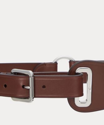 Ralph Lauren RLLロゴ ベルト ブラウン ローレン ラルフ ローレン LAUREN RALPH LAUREN アンカーロゴ
