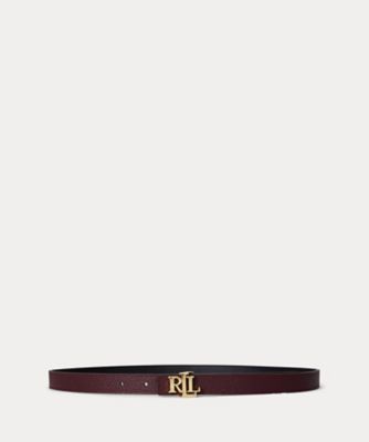 ＜LAUREN RALPH LAUREN (Women)＞ロゴ　リバーシブル　レザー　スキニー　ベルト　ＷＡＬＲＢＬＴ０Ｆ３２０３１０