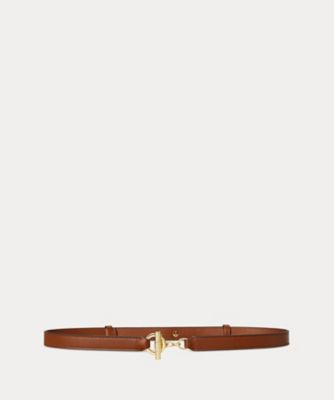 ＜LAUREN RALPH LAUREN (Women)＞レザー　トグル　スキニー　ベルト　ＷＡＬＲＢＬＴ０Ｆ３２０３１１