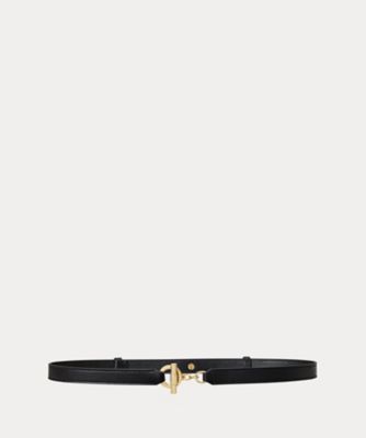 ロゴ リバーシブル ペブルドレザーベルト