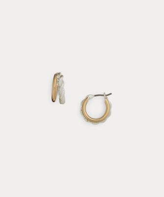 ツートーン　プレーテッド　スプリット　フープ　ピアス　ＷＡＬＲＦＳＪＣＫ１２０１１５