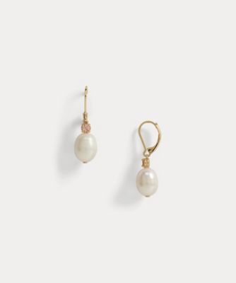 ゴールドプレーテッド　パール　＆　ストーン　ドロップ　ピアス　ＷＡＬＲＦＳＪＣＫ１２０１２３
