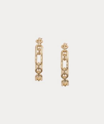 ＜LAUREN RALPH LAUREN (Women)＞ゴールドプレーテッド　リンク　フープ　ピアス　ＷＡＬＲＦＳＪＣＫ１２０１２５