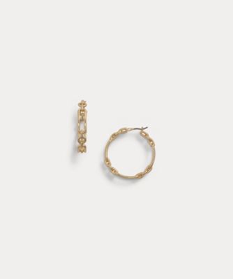 ゴールドプレーテッド　リンク　フープ　ピアス　ＷＡＬＲＦＳＪＣＫ１２０１２５