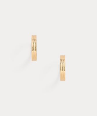 ＜LAUREN RALPH LAUREN (Women)＞ゴールドプレーテッド　リブ　フープ　ピアス　ＷＡＬＲＦＳＪＣＫ１２０１３５