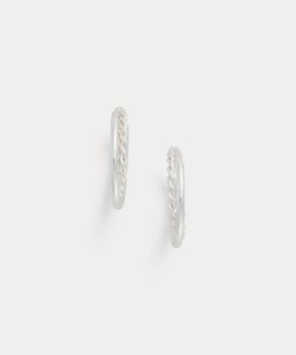 ＜LAUREN RALPH LAUREN (Women)＞シルバープレーテッド　ツイステッド　フープ　ピアス　ＷＡＬＲＦＳＪＣＫ１２０１３６
