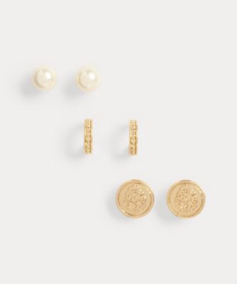 ＜LAUREN RALPH LAUREN (Women)＞ゴールドプレーテッド　＆　フェイクパール　ピアス　セット　ＷＡＬＲＦＳＪＣＫ１２０１７５