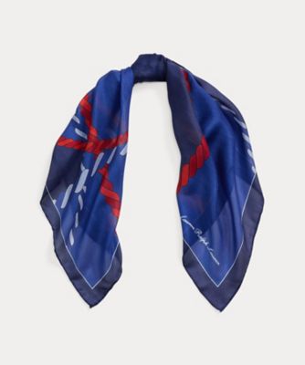 LAUREN RALPH LAUREN (Women)/ローレン ラルフ ローレン ローププリント スクエア スカーフ WALRHGS0J320378