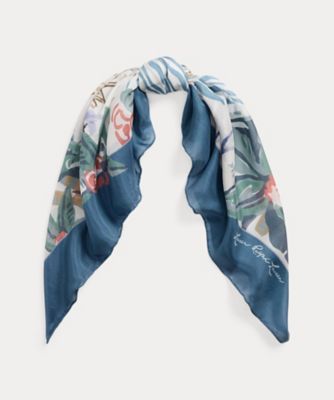 LAUREN RALPH LAUREN (Women)/ローレン ラルフ ローレン ランドスケーププリント　スクエア　スカーフ　ＷＡＬＲＨＧＳ０Ｊ３２０３９３