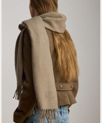 ピンストライプエンベリッシュド ラップ スカーフ