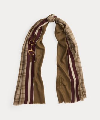 ＜LAUREN RALPH LAUREN (Women)＞チェック　＆　ホース　ビットモチーフ　ラップ　スカーフ　ＷＡＬＲＨＧＳ０Ｊ３２０４３２