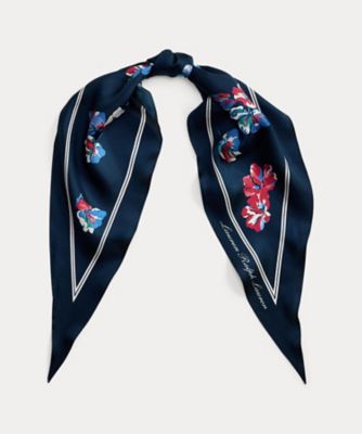 ＜LAUREN RALPH LAUREN (Women)＞フローラル　シルク　ダイヤモンド　スカーフ　ＷＡＬＲＨＧＳ０Ｊ３２０４６８
