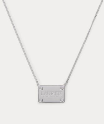 スターリング シルバー ロゴ ペンダント ネックレス | LAUREN
