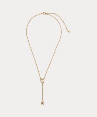 ＜LAUREN RALPH LAUREN (Women)＞ゴールドプレーテッド　ストーン　ラリアット　ネックレス　ＷＡＬＲＪＷＬ０Ｋ４２００９４