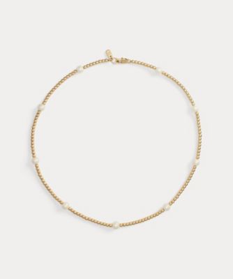 ＜LAUREN RALPH LAUREN (Women)＞フェイクパール　ビーデッド　ステーション　ネックレス　ＷＡＬＲＪＷＬ０Ｋ４２０１０６