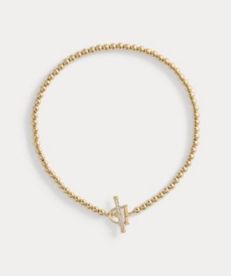 ＜LAUREN RALPH LAUREN (Women)＞ゴールドプレーテッド　ビーデッド　ホースビット　ネックレス　ＷＡＬＲＪＷＬ０Ｋ４２０１１０