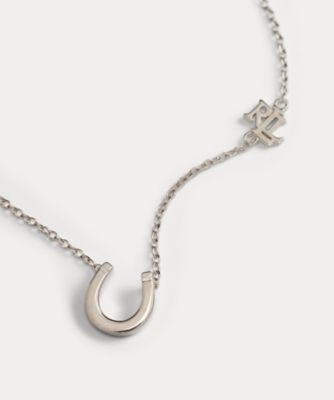 スターリング シルバー ホースシュー ロゴ ネックレス