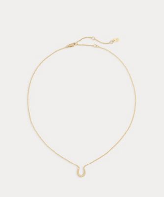 ＜LAUREN RALPH LAUREN (Women)＞ゴールドプレーテッド　パヴェ　ホースシュー　ネックレス　ＷＡＬＲＪＷＬ０Ｋ４２０１１３