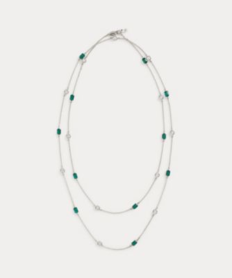 シルバープレーテッド ロゴ ネックレス