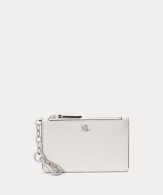 LAUREN RALPH LAUREN (Women)/ローレン ラルフ ローレン クロスハッチ　レザー　ジップ　カード　ケース　ＷＡＬＲＳＬＧ０２３２０１００