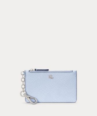 LAUREN RALPH LAUREN (Women)/ローレン ラルフ ローレン クロスハッチ　レザー　ジップ　カード　ケース　ＷＡＬＲＳＬＧ０２３２０１０２