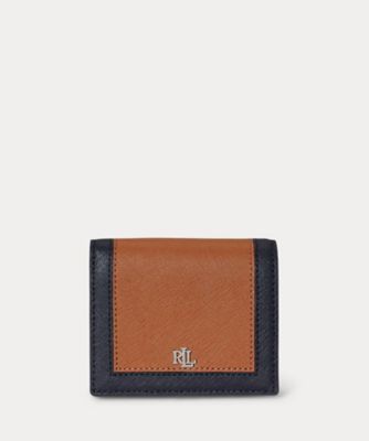 ＜LAUREN RALPH LAUREN (Women)＞カラーブロック　レザー　コンパクト　ウォレット　ＷＡＬＲＳＬＧ０Ｇ２２０２０８