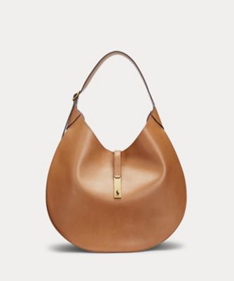 ＜POLO RALPH LAUREN WOMENS (Women)＞Ｐｏｌｏ　ＩＤ　カーフスキン　ラージ　ショルダー　バッグ　ＷＡＰＯＢＡＧ０２Ｖ２００１１