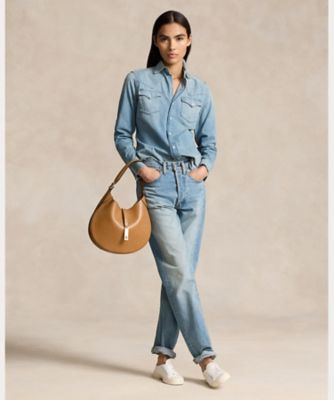 Polo ID ミディアム レザーショルダーバッグ