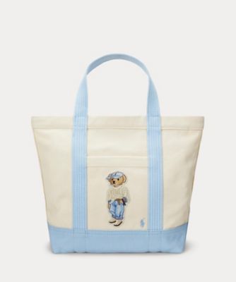 ＜POLO RALPH LAUREN WOMENS (Women)＞Ｐｏｌｏ　ベア　キャンバス　スモール　トート　ＷＡＰＯＢＡＧ０Ｇ６２０４４２