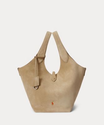＜POLO RALPH LAUREN WOMENS (Women)＞Ｐｏｌｏ　Ｐｌａｙ　スエード　ミディアム　トート　ＷＡＰＯＢＡＧ０Ｇ６２０５０２