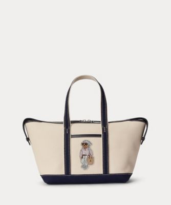 ＜POLO RALPH LAUREN WOMENS (Women)＞Ｐｏｌｏ　ベア　キャンバス　ミニ　ショッパー　トート　ＷＡＰＯＢＡＧ０Ｇ６２０５２５