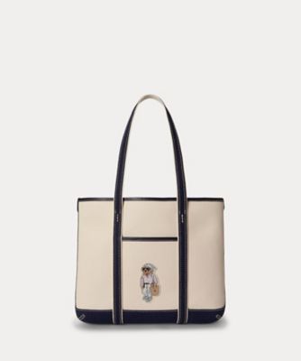 ＜POLO RALPH LAUREN WOMENS (Women)＞Ｐｏｌｏ　ベア　キャンバス　スモール　ショッパー　トート　ＷＡＰＯＢＡＧ０Ｇ６２０５２６