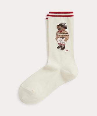 ＜POLO RALPH LAUREN WOMENS (Women)＞Ｐｏｌｏ　ベア　コットンブレンド　クルー　ソックス　ＷＡＰＯＨＯＳ０３４２０３００