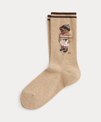 ＜POLO RALPH LAUREN WOMENS (Women)＞Ｐｏｌｏ　ベア　コットンブレンド　クルー　ソックス　ＷＡＰＯＨＯＳ０３４２０３０１