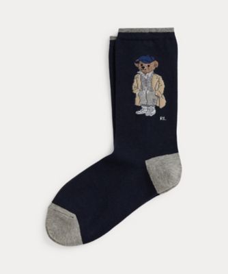 ＜POLO RALPH LAUREN WOMENS (Women)＞Ｐｏｌｏ　ベア　コットンブレンド　クルー　ソックス　ＷＡＰＯＨＯＳ０３４２０３０７