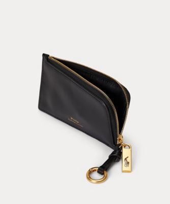 Polo ID レザー ジップ カード ケース