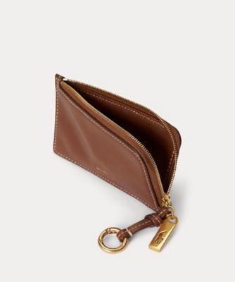 Polo ID レザー ジップ カード ケース