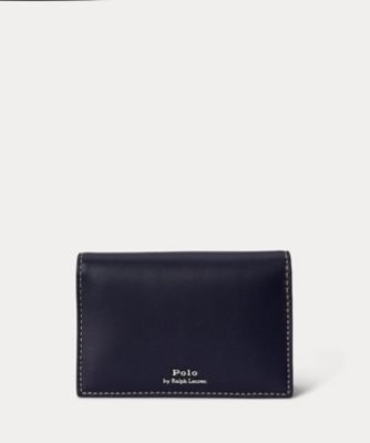 Polo ベア レザー フラップ カード ケース