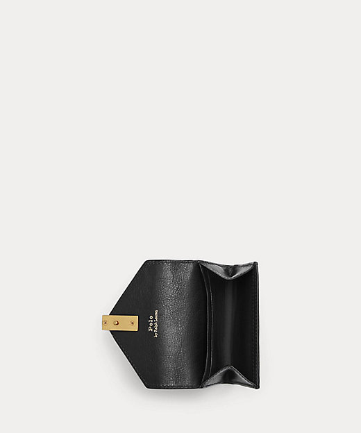 Polo ID レザー フォールドオーバー カード ケース Polo ID レザー フォールドオーバー カード ケース