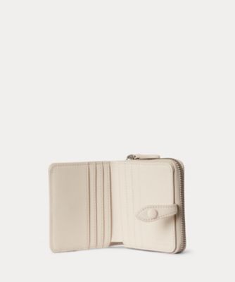 ポロベアPolo by Ralph Lauren 折り財布 ホワイト Polo ベア レザー コンパクト ウォレット