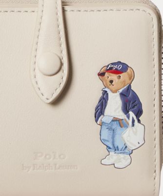 Polo ベア レザー コンパクト ウォレット