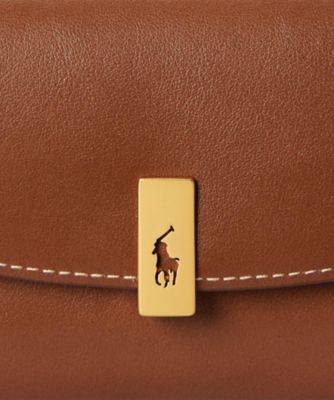 “Ralph Lauren” レザーミニ財布　タグ付き新品　定価15400円 Polo ID レザー コンパクト ウォレット