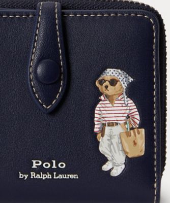 Polo ベア レザー コンパクト ウォレット