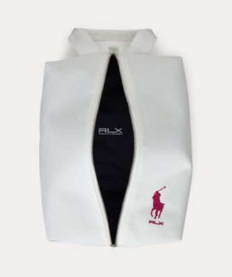 POLO GOLF｜RLX／ポロ ゴルフ｜アールエルエックス　シューズバッグ RLX エンブロイダリー ロゴ ゴルフ シューズ バッグ | POLO