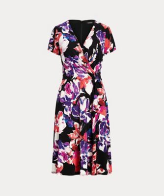 ＜LAUREN RALPH LAUREN (Women)＞フローラル　ストレッチ　ジャージー　サープリス　ドレス