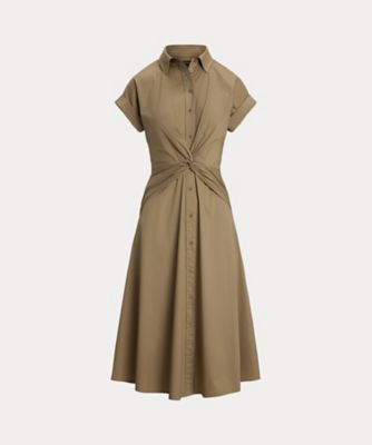 ＜LAUREN RALPH LAUREN (Women)＞ツイストフロント　コットンブレンド　シャツドレス　ＷＭＬＤＤＲＳＳＮ８２０１９０